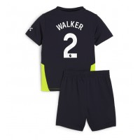 Maglia Calcio Manchester City Kyle Walker #2 Seconda Divisa Bambino 2024-25 Manica Corta (+ pantaloncini)